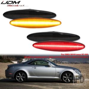 IJDM アンバー/レッド フル LED T10 サイドマーカーライト レクサス SC 430 ウィンカーライト/ドライビングライトOEM サイドマーカーランプ 2002-2010
