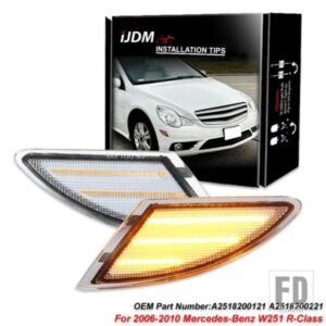 メルセデスベンツ W251 Rクラス R320 R350 R500 R63 AMG フロントサイドマーカーライトアセンブリ サイドウィンカーライト/DRL 2006-2010用
