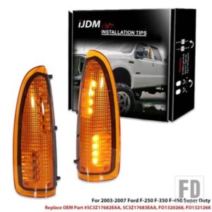 IJDM アンバーサイドミラーマーカーランプアセンブリ 2003-2007 フォード F250 F350 フォードエクスカージョン ウィンカーライトパーキングライト用