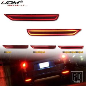 IJDM 車用バンパーリフレクターライト スバル フォレスター テールブレーキリアフォグランプ ブレーキライト ダイナミックウィンカーライト 08-19