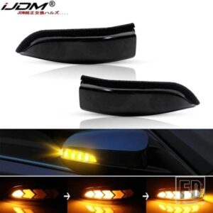IJDM LED DRL 流れるサイドバックミラーダイナミックウィンカーライトランプ トヨタ ヴィオス アルティス ヤリス カローラ カムリ アクセサリー