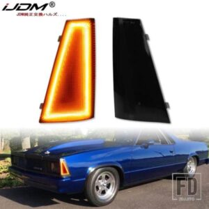 IJDM 車用 LED フロントサイドマーカーコーナーライト 1980-1981 シボレー マリブ エルカミノ用 アンバー ウィンカーライト/ドライビングライト