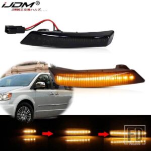 アンバー LED シーケンシャルフラッシュ サイドビューミラー ウィンカー ブリンカー ライト アセンブリ 08-16 クライスラー タウン ダッジ グランド