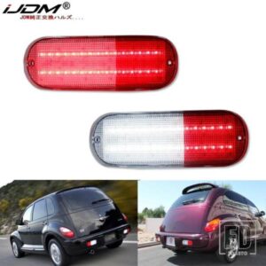 IJDM LEDバンパーリフレクターライト クライスラー PTクルーザー用 フルレッドLEDテールライト/ブレーキリアフォグライト ホワイトリバースライト