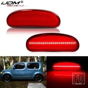 IJDM T10 レッド フルLED リアサイドマーカー パーキングライト/フェンダーランプ 日産 キューブ用 バックサイドマーカーランプ 2009-2014年式と交換