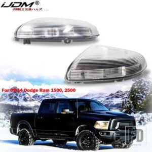 IJDM アンバー/ホワイト サイドミラーマーカーランプ 2009-2014 ダッジ ラム 15002500 フロントサイドミラーウィンカーライト/DRL 12V