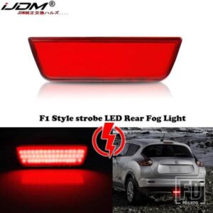 IJDM 3RD LEDリア F1スタイル ストロボLEDリアフォグライトキット 日産ジューク ローグ ムラーノ用 LEDリアフォグ テール/ブレーキ 12V レッド
