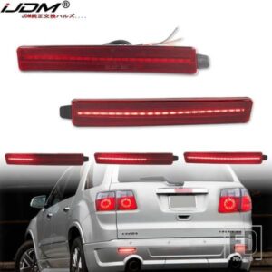 IJDM バンパーリフレクターライト 07-12 GMC ACADIA用 10-16 CADILLAC SRX用 テールブレーキリアフォグランプアンバーウィンカー機能