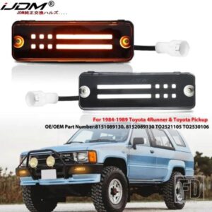 トヨタ 4RUNNER トヨタ ピックアップ フロントウィンカーライトアセンブリ アンバーウィンカーライト ホワイト DRL/パーキングライト 1984-19