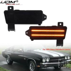 IJDM シボレー シェベル エルカミーノ用 アンバー LED フロントサイドマーカーライトアセンブリOEM サイドマーカーランプ 1970 の交換用