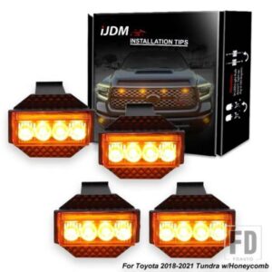 トヨタ タンドラ用 LED フロントグリル クリアランスライト 4個 ハニカム DRL/ドライビング/ポジション非 TRD非水平ビームグリル 18-21