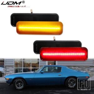 IJDM 車スタイル LED ホイールウェルフェンダーサイドマーカーライト 1970-1977 シボレーカマロ用 ウィンカー ブリンカーライト パーキングライト T10