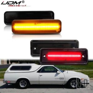 IJDM アンバー/レッド フル LED サイドマーカーライト 1982-1987 シボレー エルカミーノ GMC カバレロ用 OEM サイドマーカーランプと交換