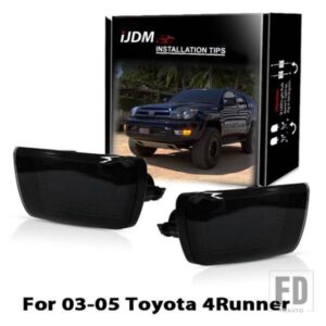 2003-2005年式トヨタ4RUNNER COUPE用 2個セット 車用フロントバンパー アンバーイエロー ウィンカーライト アセンブリ ホワイトLED パーキング/DRL
