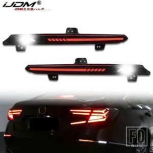 IJDM 車用バンパーリフレクターライト ホンダアコードセダン用 テール/ブレーキウィンカーライトリアフォグランプ機能 2018-2022