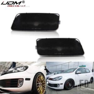 IJDM ユーロフロントバンパーサイドマーカーランプハウジング フォルクスワーゲン MK6 ゴルフ GTI 2010-2014用OEM アンバーサイドマーカーランプと交換