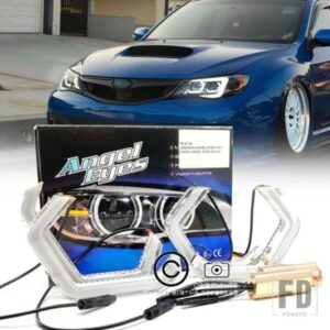 4個 LED エンジェルアイキット M4 スタイル DRL ハローリング スバル インプレッサ WRX STI セアト レオン 2 アルテア VW シロッコ 3 車用ヘッドライト