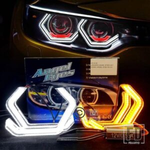 LEDエンジェルアイズM4スタイルDRLハローリングBMW E46 E90 E60 F10 E91 E92 F30 F31 F34 F01 F02 F80 F82 F83 M2 F20ヘッドライトアイコニック用