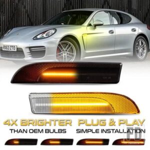 ポルシェ パナメーラ 970 G1 2009-2016 97063103302 用 ダイナミック LED サイドマーカーライト 矢印 ウィンカー ブリンカー インジケーターランプ 2個