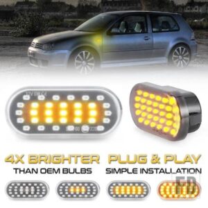 LED アンバー スモーク サイドマーカーライト ウィンカーランプ VW ボラ ゴルフ 3 4 パサート 3BG ポロ シャラン ルポ ボラ マルチバン キャディ ジェッタ用