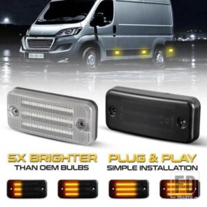 LEDダイナミックサイドマーカーライトプジョー ボクサーシトロエン ジャンパーリレージープ チェロキー2フィアット デュカートルノー マグナム プレミアムボ