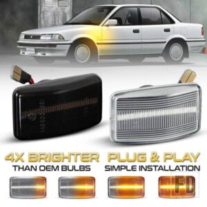LEDダイナミックサイドマーカーウィンカーライトトヨタ カローラ E90 セリカ ランドクルーザー J80 プラド MR2 スターレット カリーナ レクサス LS400用