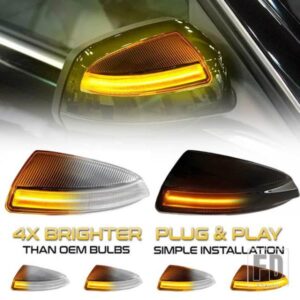 メルセデスベンツ W204 S204 W164 ヴィト バス ビアノ 車用 サイドウィング バックミラー ウィンカーインジケーター LED ダイナミックウィンカーライト 2個