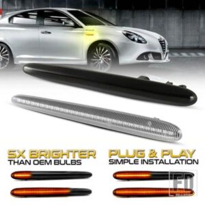 アルファロメオ ジュリエッタ 940 ジュリエット スプリント ヴェローチェ 2010-2021用 LED ダイナミックサイドマーカーライト 矢印ウィンカーウィンカーラン