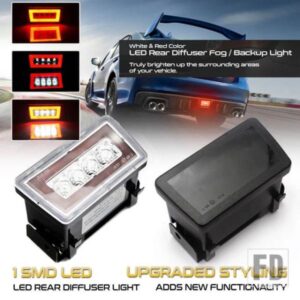 F1スタイル LEDダークスモークブレーキテールライトランプ 2011-2021 スバル インプレッサ WRX STI XV LEDリアフォグ テール/ブレーキ 12V レッド