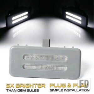 BMW E90 E60 E61 X1 E84 X5 E70 X6 E71 E72 E91 E92 X3 F25用 2個 ホワイトLED読書灯 インテリアサンバイザー 化粧鏡ランプ