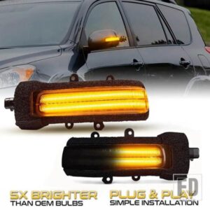 トヨタ RAV4 ハイランダー 4ランナー シエナ フォーチュナー ラッシュ アルファード ヴェルファイア用 サイドミラー LED ダイナミックウィンカーライト シー