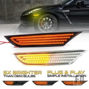 日産 GTR R35 クーペ 2007-2021 GT-R ニスモ OEM用 LED ダイナミックサイドマーカーライト 矢印ウィンカーウィンカーランプ 2個：2618062B0A