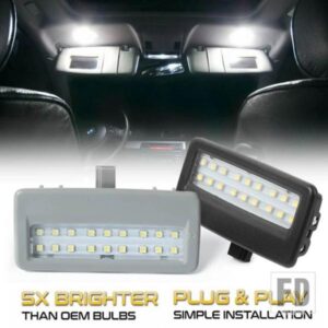 2個 18SMD LED 車用ルーフサンバイザーミラーランプ 読書灯 BMW F10 F01 750LI 760LI F07 F06 F11 F02 F03 F04 F12 F13 F18用