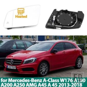 メルセデスベンツ Aクラス W176 A180 A200 A250 AMG A45 13-18 用 ドアミラーガラス ヒーター付き 運転席側 助手席側
