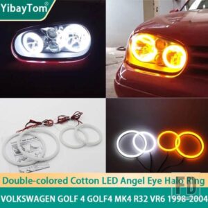 フォルクスワーゲン ゴルフ4 ゴルフ4 MK4 R32 VR6 1998-2004用 のSMDコットンライトスイッチバックLEDエンジェルアイリングDRLキット