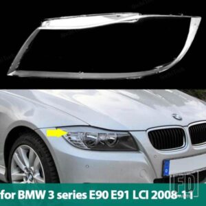 ヘッドライトレンズカバークリアヘッドライトランプシェルレンズライトBMW 3シリーズE90 E91 LCIフェイスリフト2008-2011用