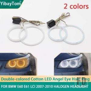 SMDコットンライトスイッチバックLEDエンジェルアイリングDRLキットBMW E60 E61 LCI 528I 530I 535I 550I 2007-2010ハロゲンヘッドライト用