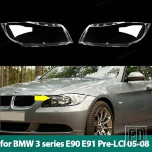 BMW 3シリーズ E90 E91 PRE-LCI PRE-FACELIFT用 車用クリアハウジング フロントヘッドライトレンズシェルカバーガラスランプカバーランプシェード
