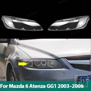ヘッドライトハウジングガラスカバーヘッドランプクリアシェルレンズマツダ6マツダ6アテンザGG1 2003-2008ランプカバー