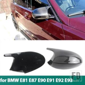 BMW E90 E91 E92 E93 E81 E87 E82 E88 3 1シリーズ用カーボンMルックブラックリアビューサイドミラーカバーキャップ2個