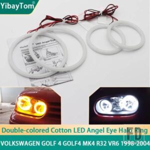 フォルクスワーゲン ゴルフ4 ゴルフ4 MK4 R32 VR6 1998-2004用 のSMDコットンライトスイッチバックLEDエンジェルアイリングDRL