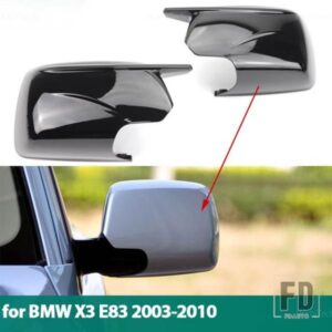 BMW X3 X 3 E83 2003-2010用 カーボン製 ブライトブラック バックミラーキャップ サイドミラーカバー ツール付き