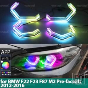 BMW 2シリーズ F22 F23 F87 M2 プレフェイスリフト 2012-2016 シーケンシャルAPPリモートコントロール マルチカラーモード エンジェルアイズリングLED