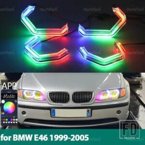 BMW 3シリーズ E46 セダン 1999-2005 ダイナミックカースタイリング マルチカラー アプリコントロール LEDリング M4スタイル ウィンカーライト