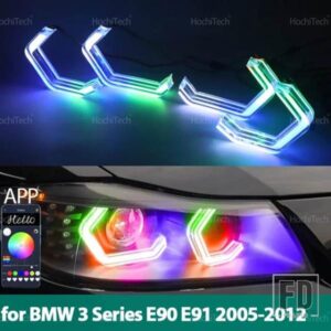 BMW 3シリーズ E90 E91 2005-2012 RGBマルチカラー M4スタイルライトリング APPコントロール ウィンカー点滅 DRL LEDエンジェルアイキット