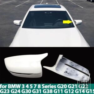 BMW G11 G12 G14 G15 G16 G22 G23 G24 G30 G31 G38 G20 G28用ホワイトカーボンブラックサイドウィングバックミラーカバーキャップ