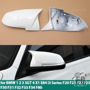 ホワイトミラーカバー カーサイドバックミラーキャップカバーシェル BMW 1 2 3 3GT 4 M2 I3 シリーズ F20 F21 F22 F23 F30 F31 F32 F33 F34用