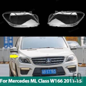 ヘッドライト ランプシェード クリアレンズ ランプシェード カバー メルセデスベンツ MLクラス W166 プレフェイスリフト 2011-15用