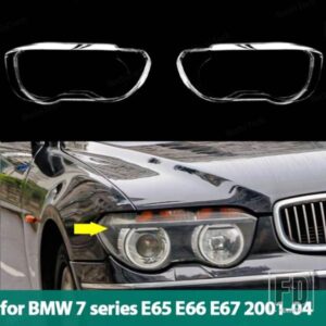 車用ヘッドライトカバー ランプシェード 防水 明シェルカバー ランプクリアカバー BMW 7シリーズ E65 E66 E67 2001-2004 フェイスリフト前用