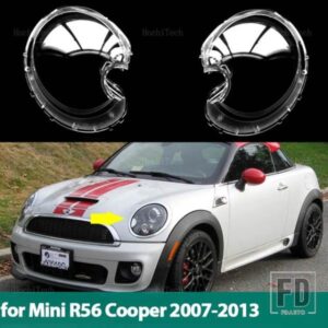 ヘッドライトランプシェード クリアヘッドライトレンズ ヘッドランプハウジングカバー レンズライト MINI R56 COOPER 2007-2013用